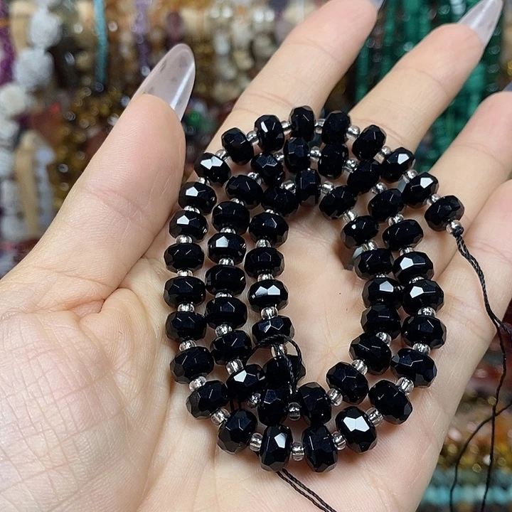 玛瑙/玉髓未镶嵌珠宝半成品玛瑙切面车轮卡8mm