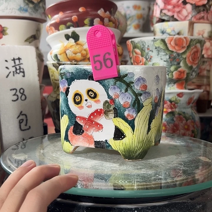景德镇手绘花盆满38包邮偏远地区除外
