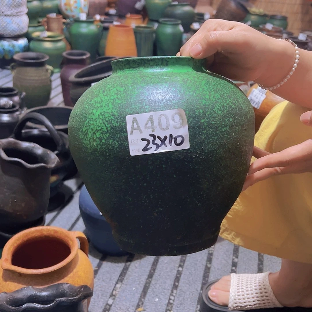 绿色大肚小口409默认打孔发货