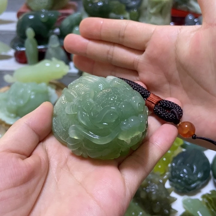 【闪购商品】蛇纹石玉把件未镶嵌…***…