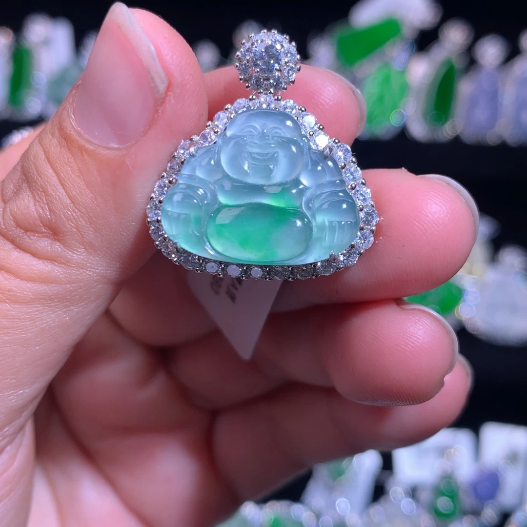 【闪购商品】颈饰银S925镶嵌翡翠天然翡翠