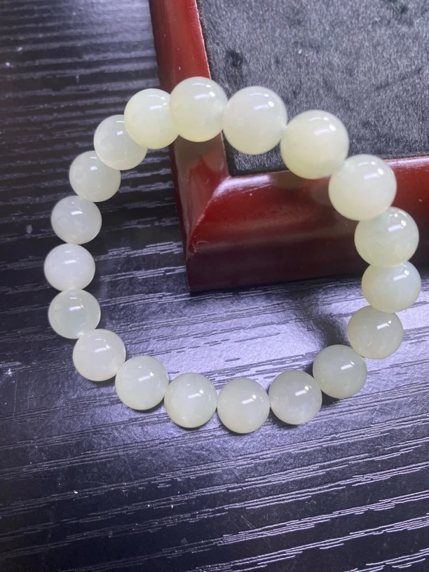 和田玉青海白冰卡10手串