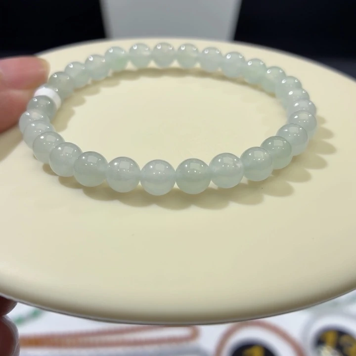 翡翠未镶嵌手链卡6.4