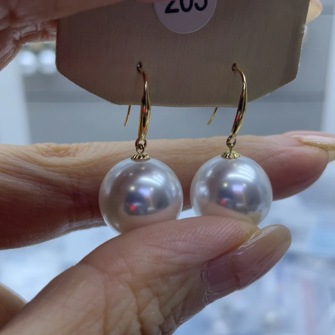 耳饰淡水珍珠18K金镶嵌