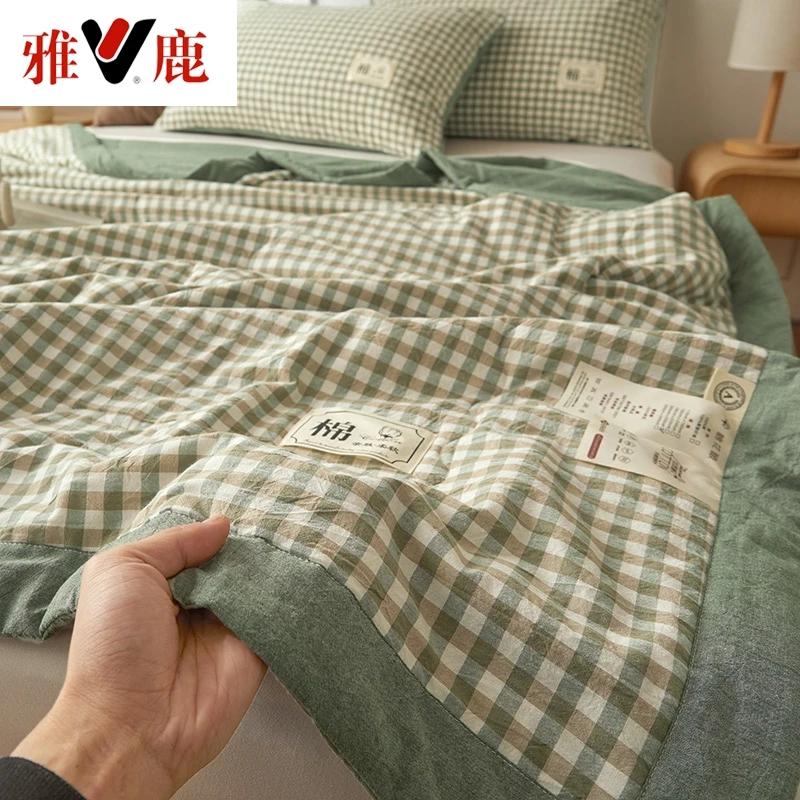 V/雅鹿新疆纯棉夏凉被夏被薄款空调被芯春秋被全棉可机洗夏