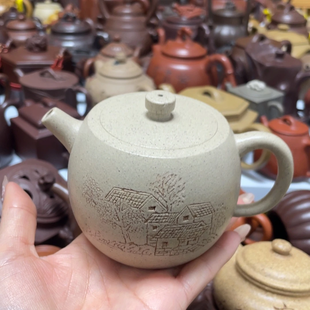 底槽青茶壶紫砂艺术作品
