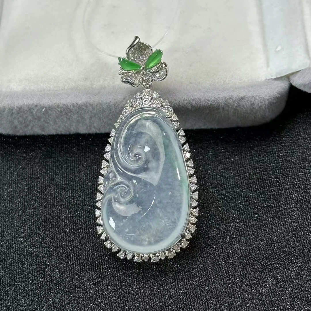 【睿泽鉴宝】18K翡翠吊坠  FZB0118-671