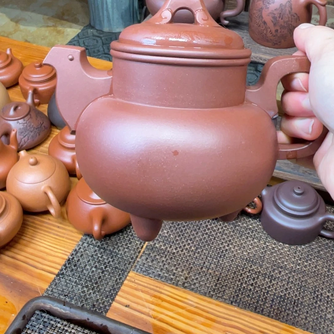 紫砂茶壶宜兴原矿紫砂手工制650