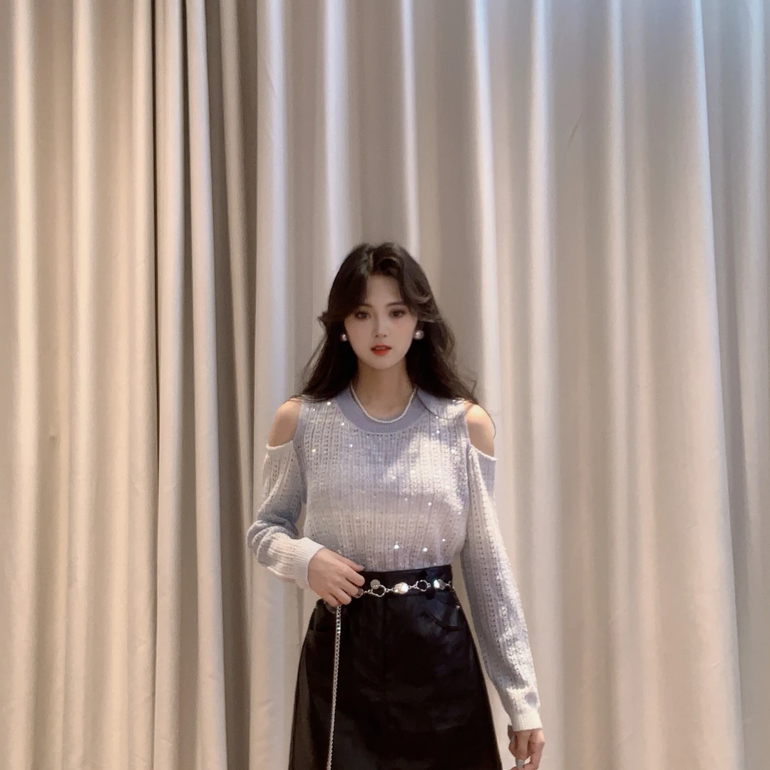 IEF/爱依服2025新款秋季时尚百搭氛围感松弛毛织上衣流光风