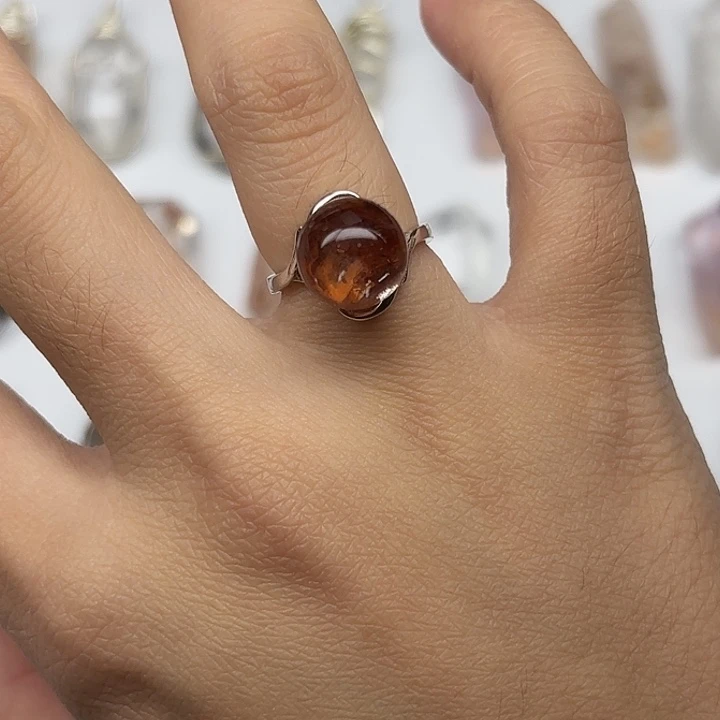 银S925镶嵌水晶戒指闪灵钻戒指