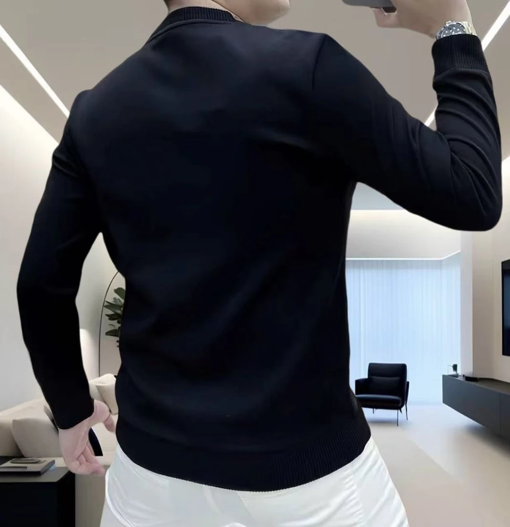 秋冬新款男士长袖圆领套头卫衣潮流印花休闲时尚百搭上衣潮