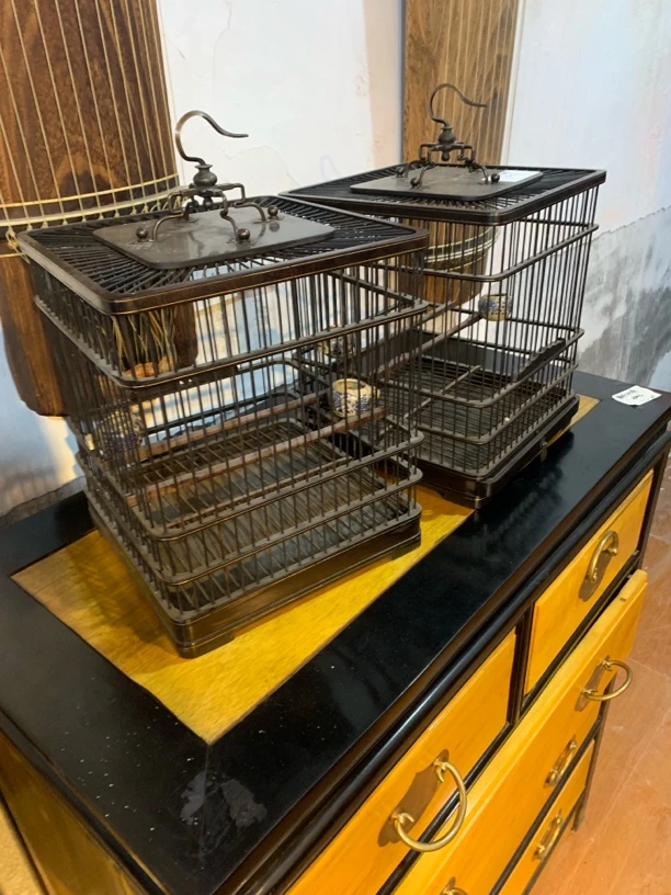 手工艺非遗鸟笼一对