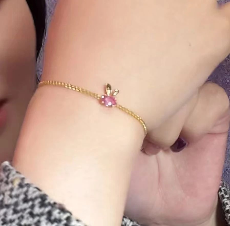 【北野珠宝】B287H-145-18k金天然蓝宝石手链