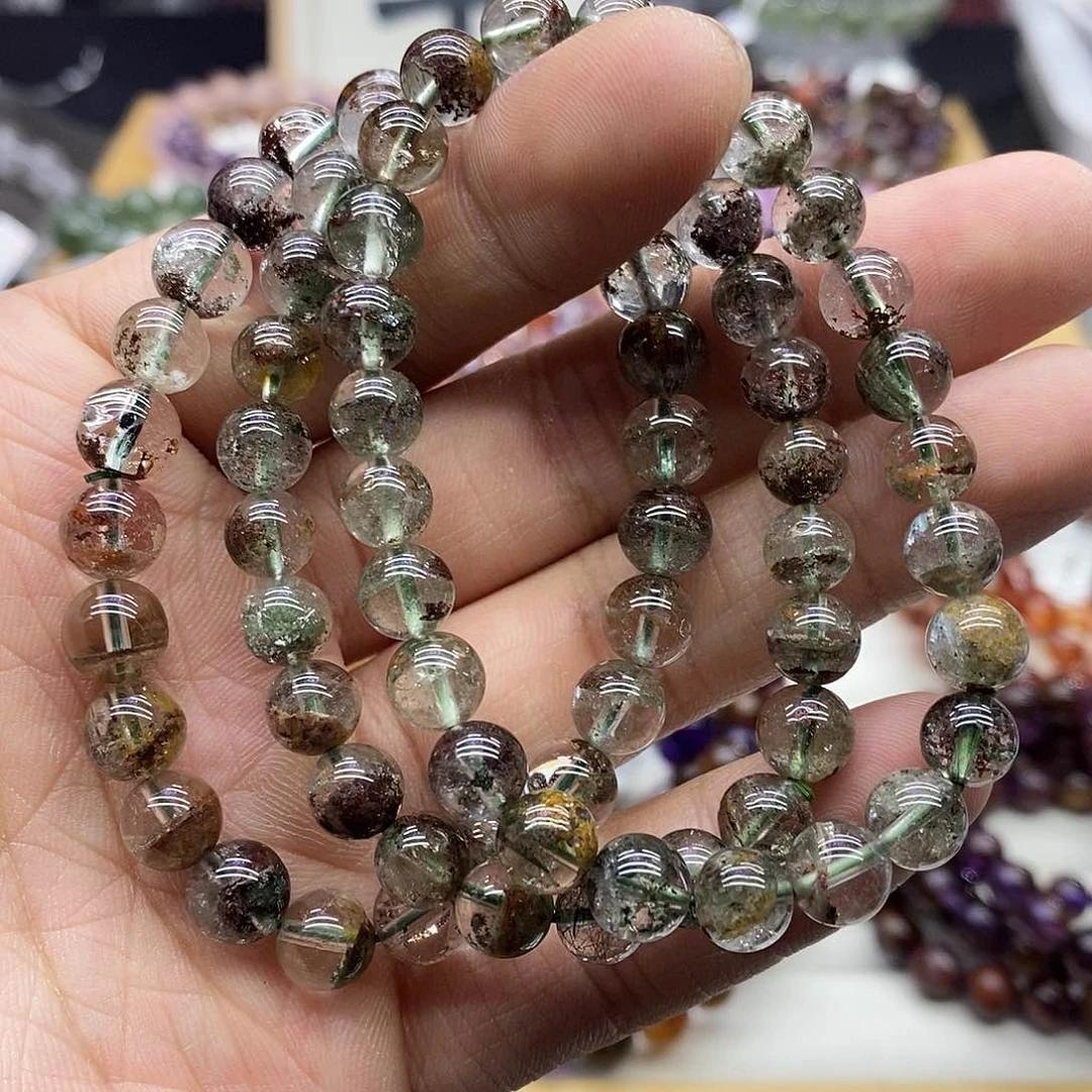 水晶手链未镶嵌多样性发货发一条