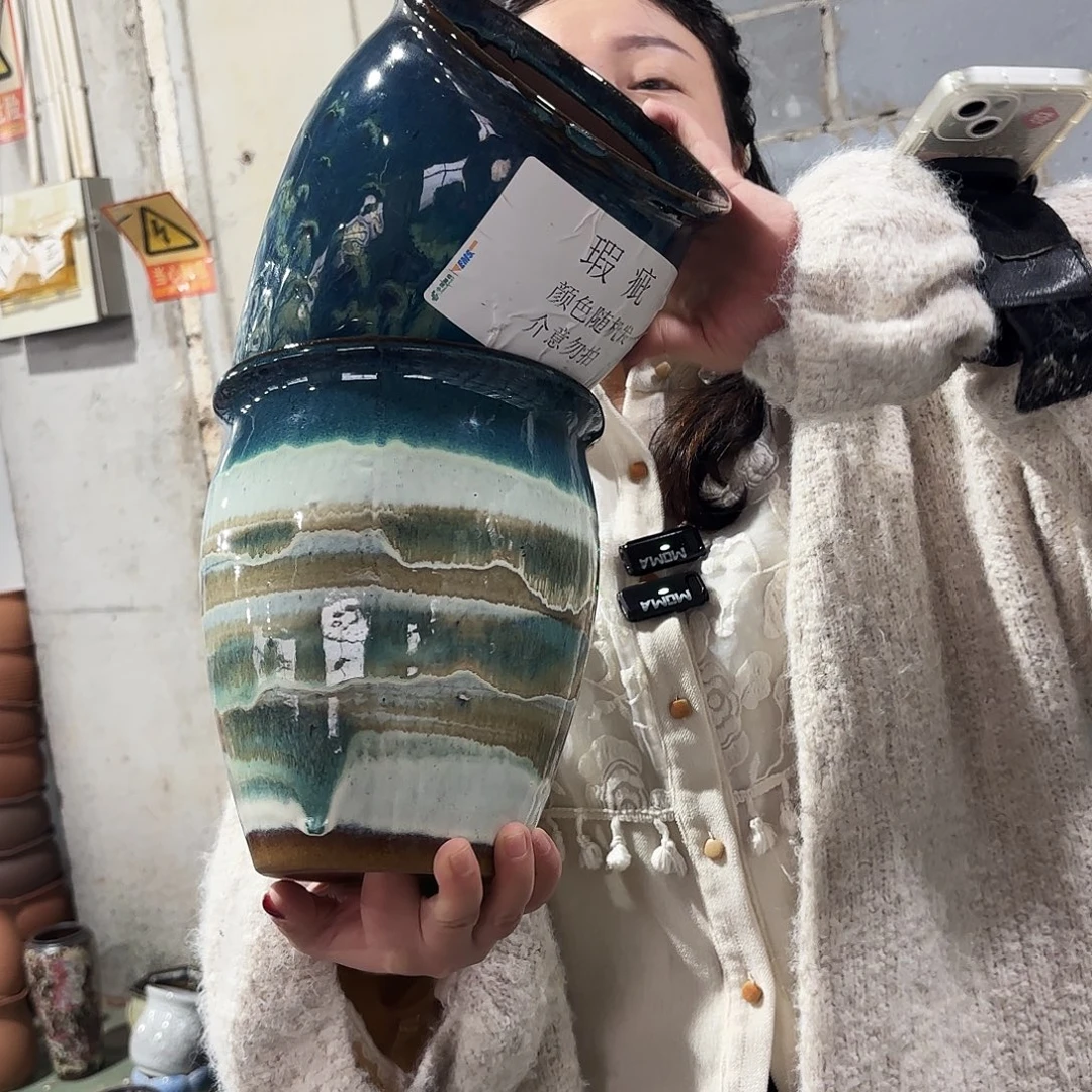 瑕疵两个高22/18红陶