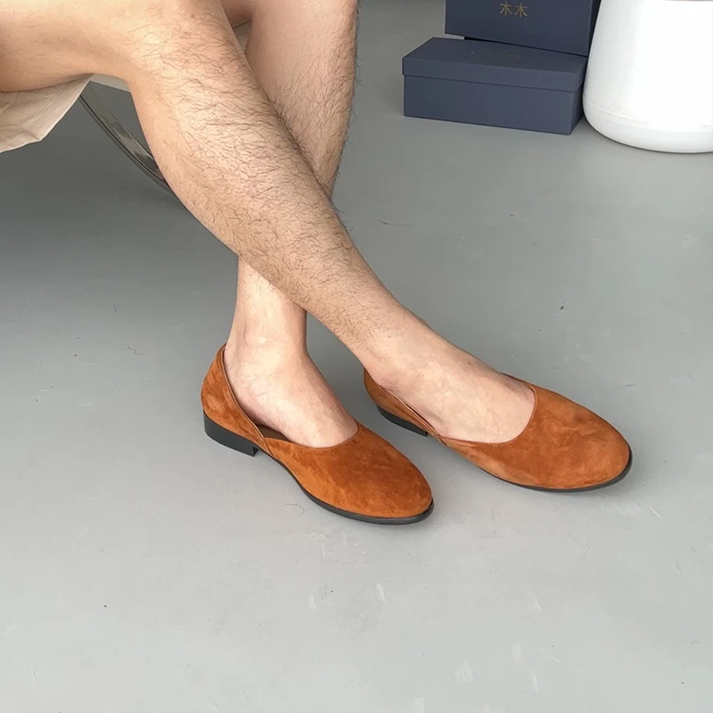 BEEFCAKE木木乐福鞋男真皮透气英伦懒人一脚蹬休闲鞋僧侣希腊皮鞋
