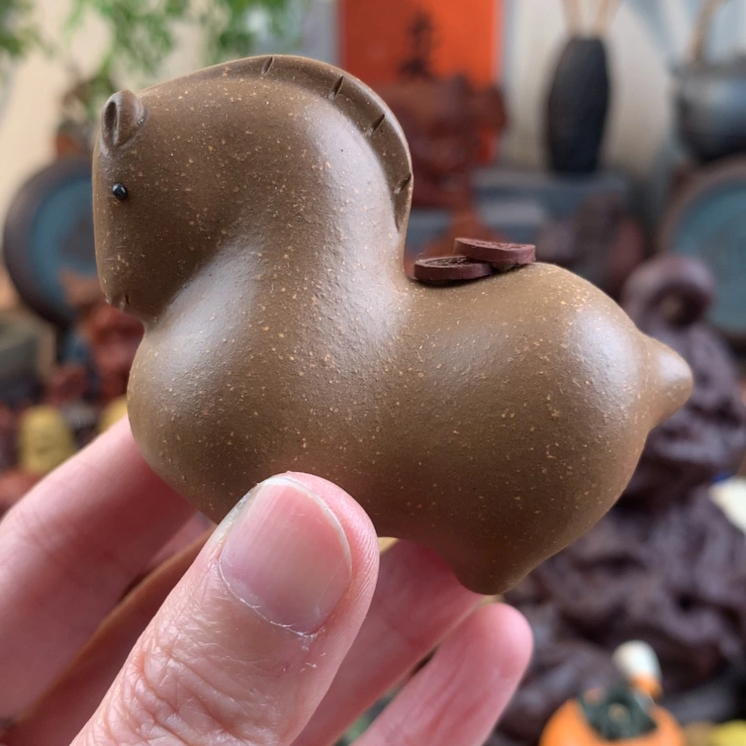 紫砂茶宠马上有钱老段泥