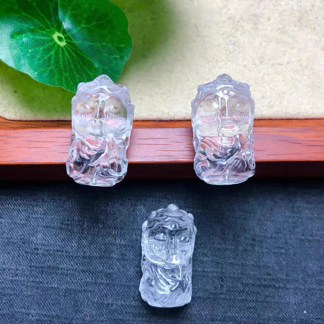 PJ015大号白水晶度母通孔配件多样性发一件