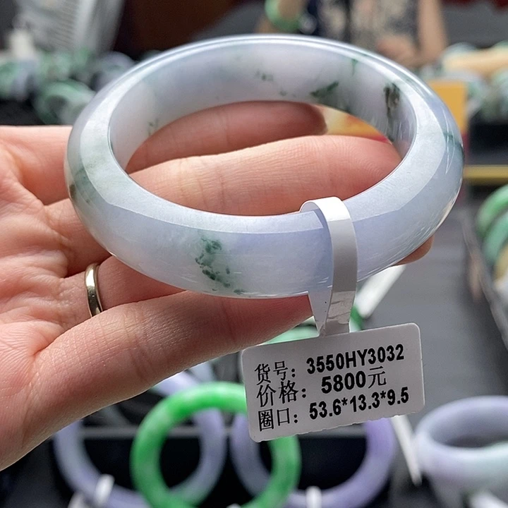 未镶嵌手镯翡翠54圈口