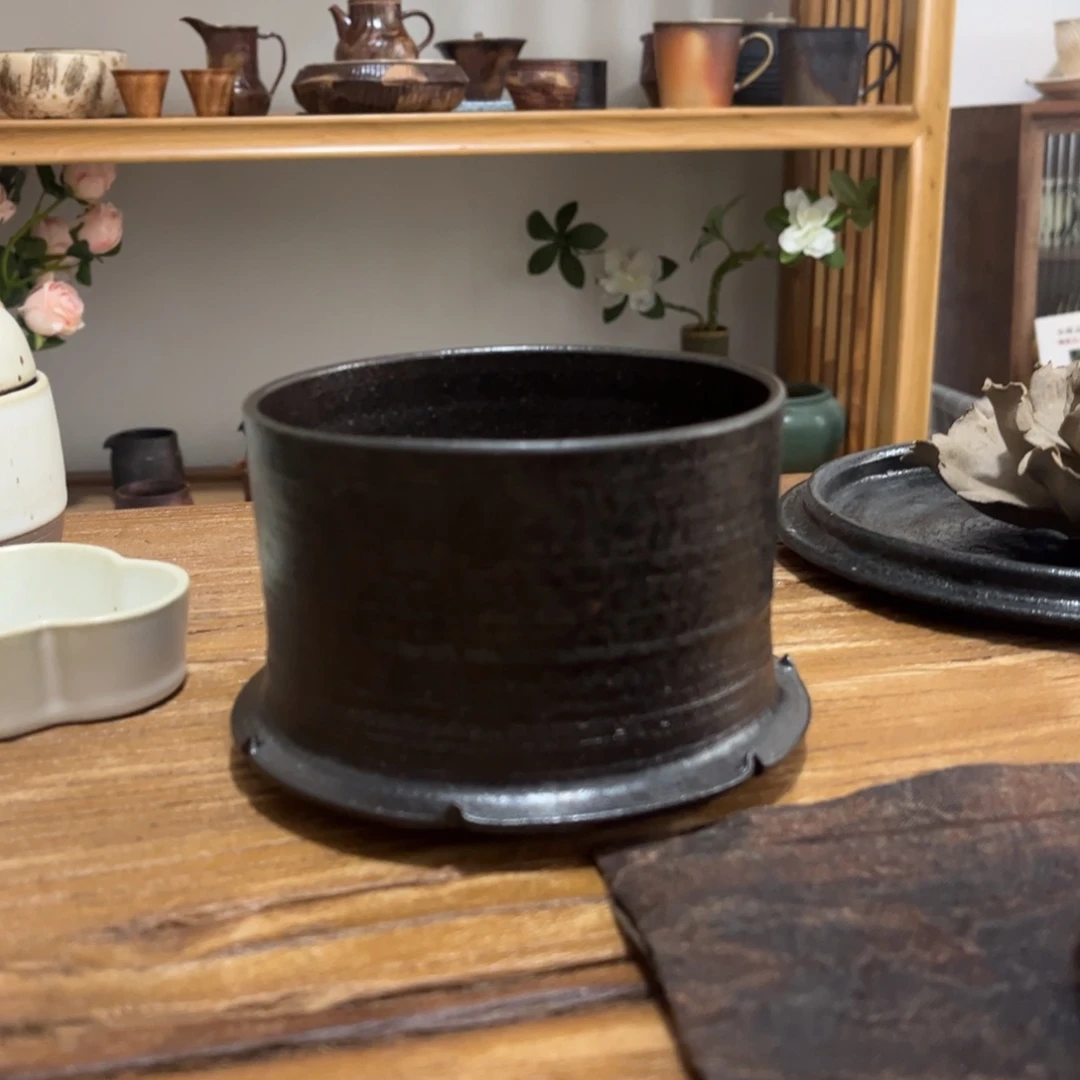 陶手工黑色小桶0000000000