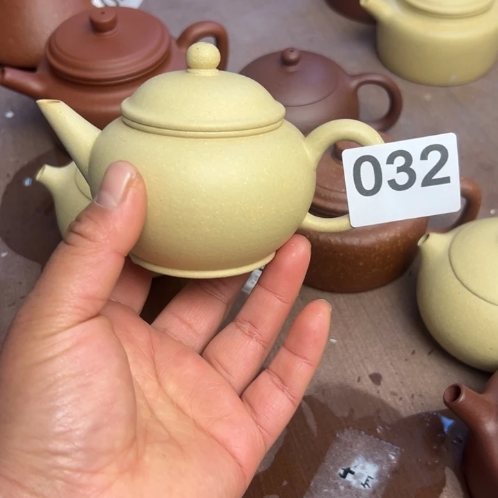 紫砂茶壶本绿半手工180cc瑕疵