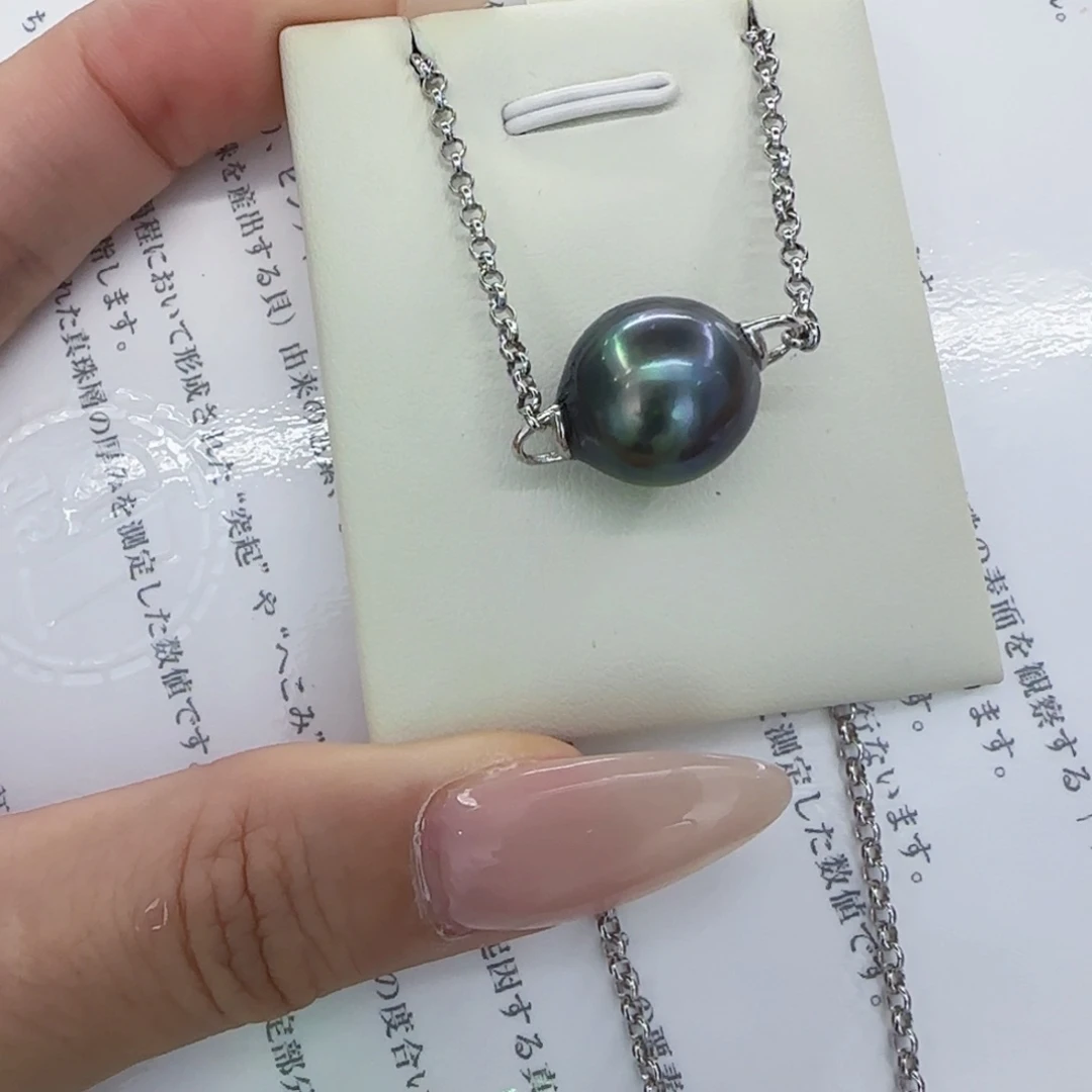 银S925镶嵌颈饰海水珍珠