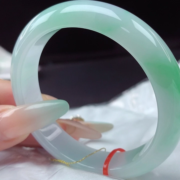 翡翠未镶嵌手镯54圈055