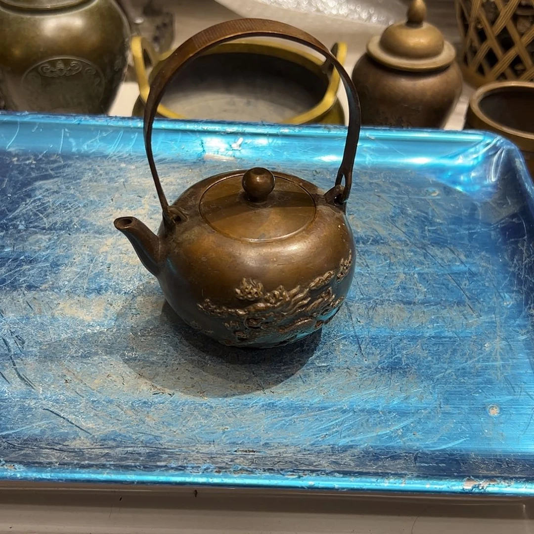 华**金微瑕疵黄铜摆件工艺品