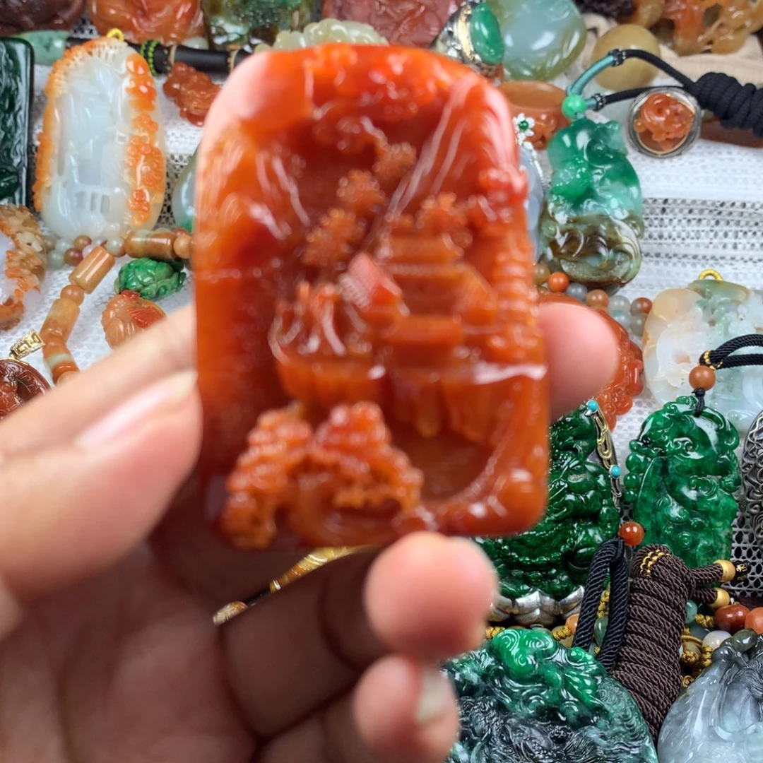 @***尘翡翠未镶嵌颈饰挂件