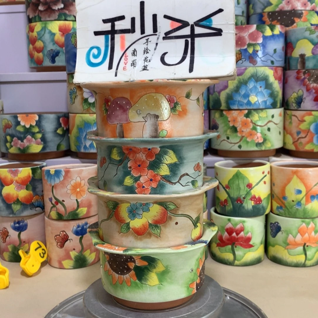 正品花盆，福利手绘
