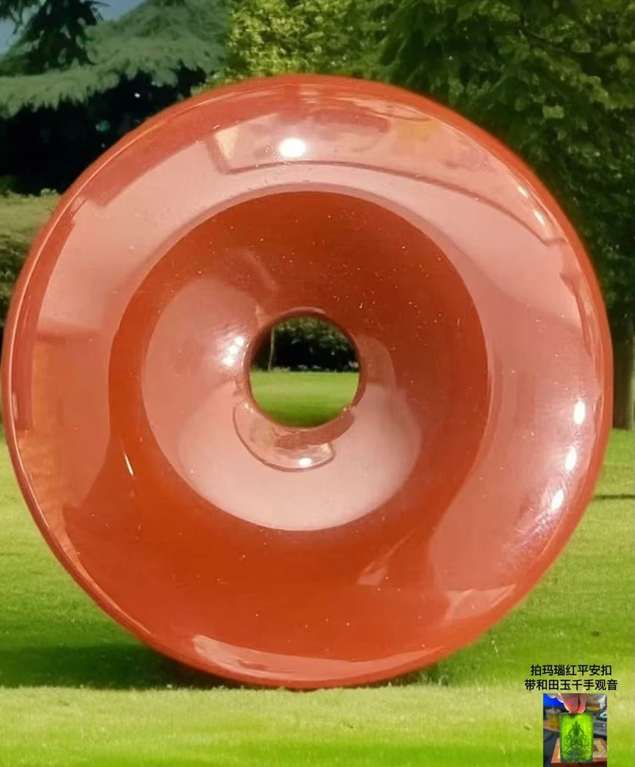 红平安扣 吊坠 玛瑙 带 千手观音 带礼盒  542 CC