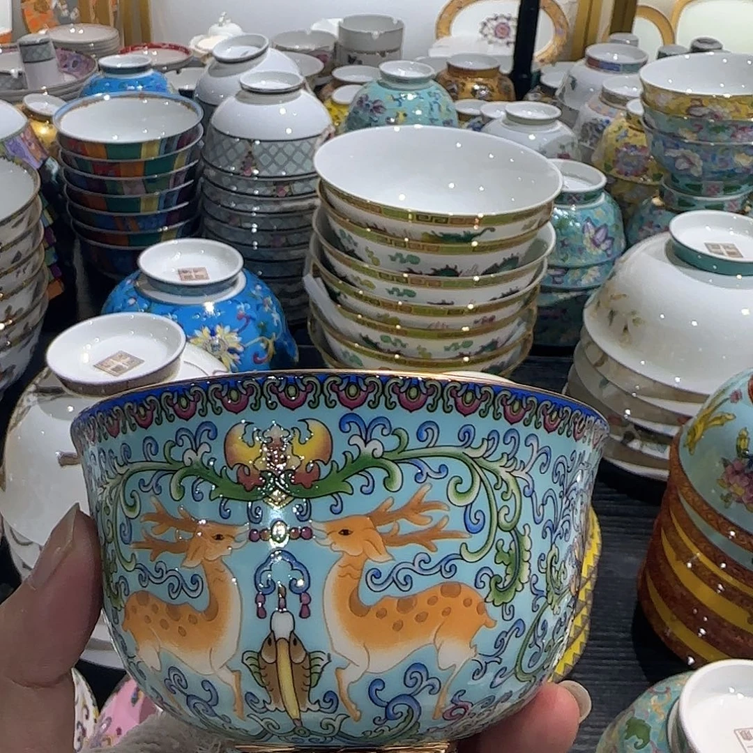 骨瓷骨瓷珐琅彩工艺