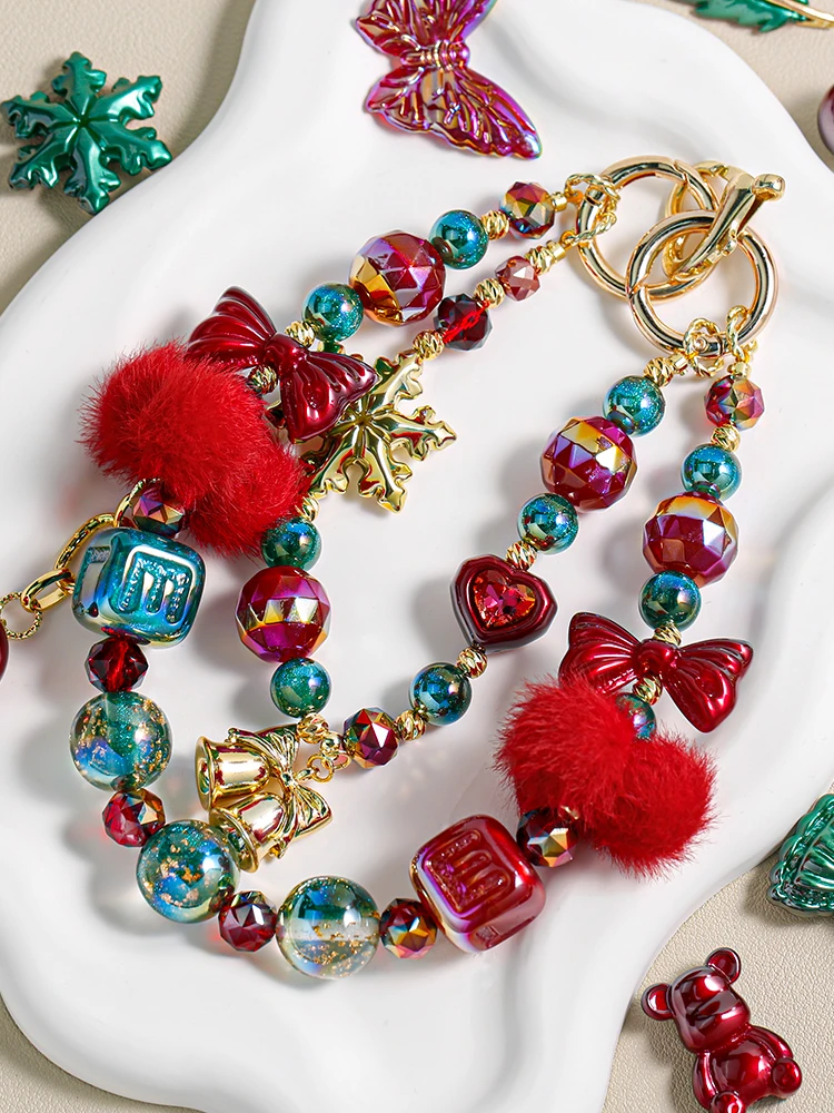 T91-T120直播间临时编码DIY手机链包包链散珠材料配件饰品挂绳