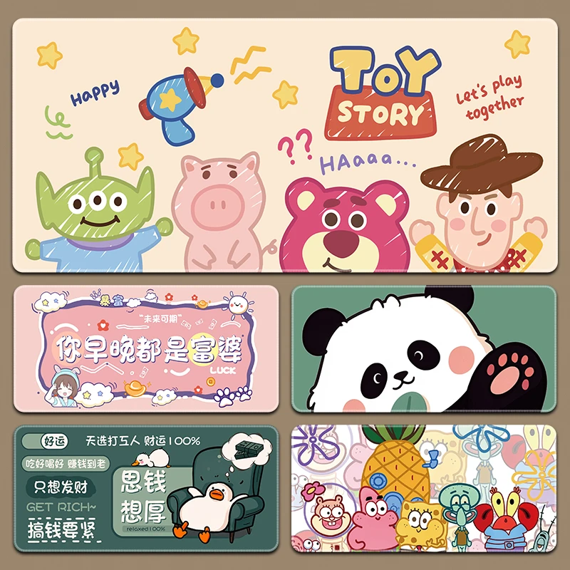 可爱卡通鼠标垫超大号女生笔记本办公桌面键盘垫创意定制电脑桌垫