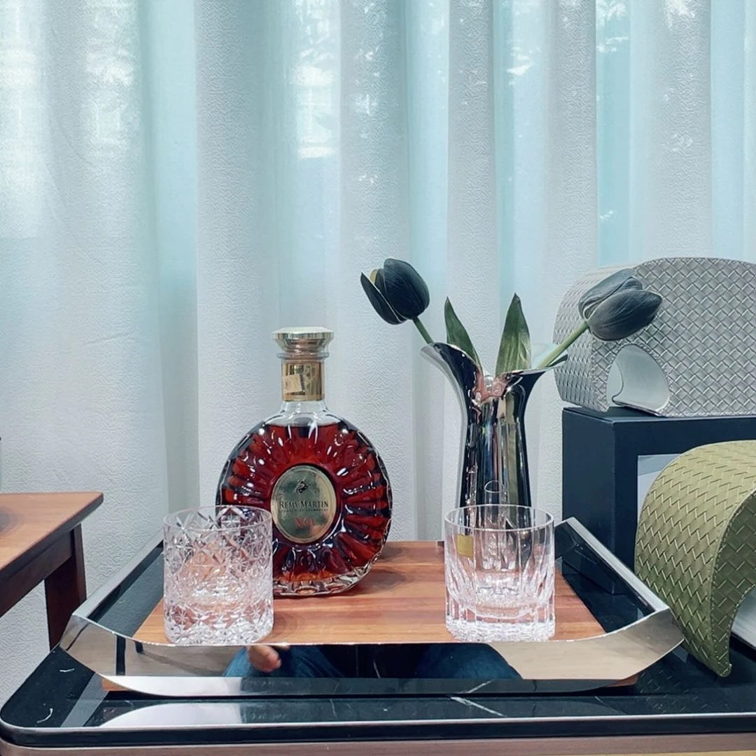 304不锈钢摩登胡桃木托盘