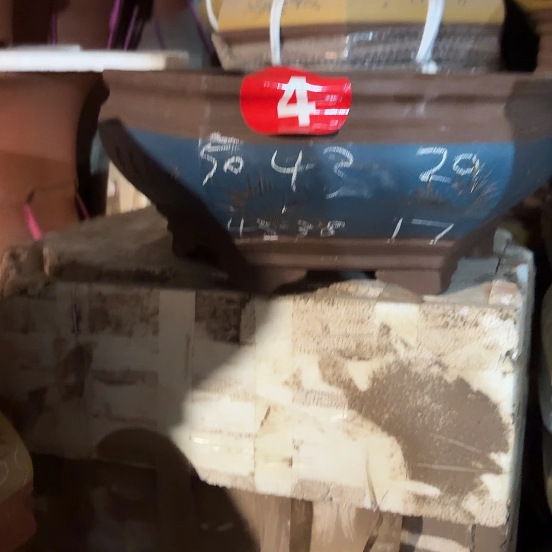 紫砂紫砂花盆六方一个