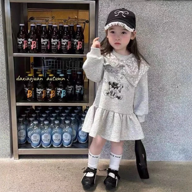 女童连衣裙秋装卫衣裙2025新款洋气宝宝春秋长袖儿童裙子31015