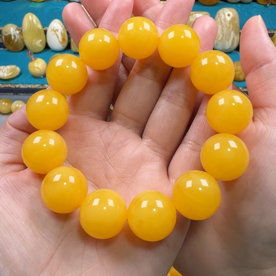 未镶嵌琥珀手链蜜蜡