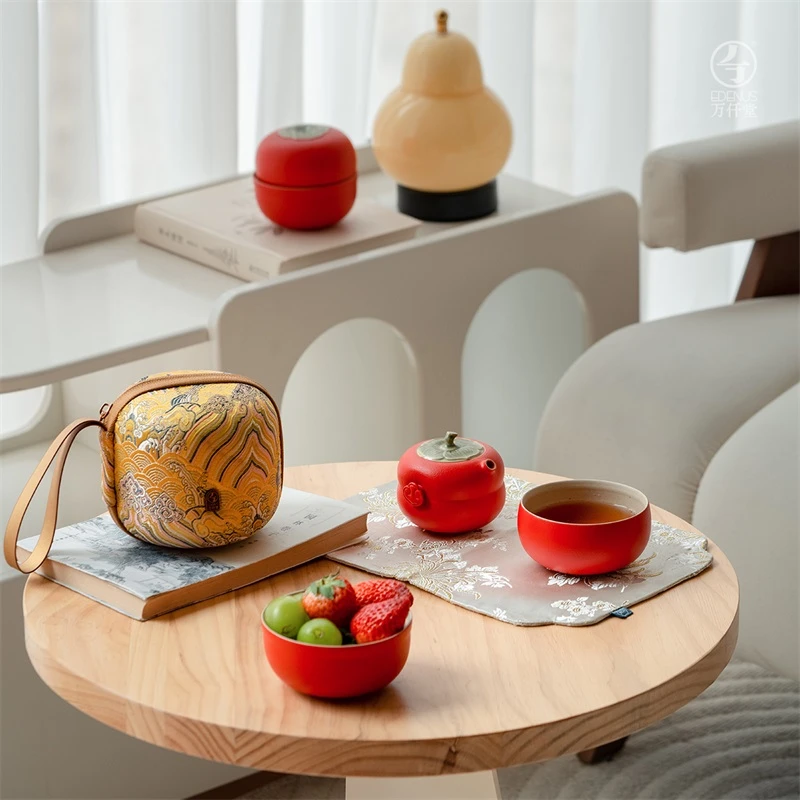 【万仟堂】事事如意 快客杯03 一壶两杯杯便携式旅行围炉煮茶套装