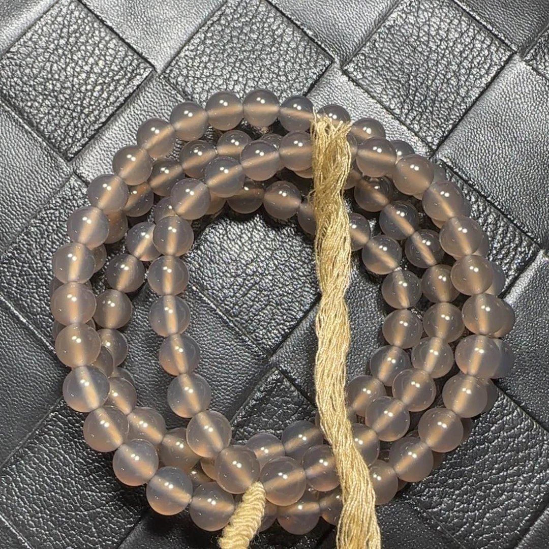 玛瑙/玉髓未镶嵌黑冰多圈