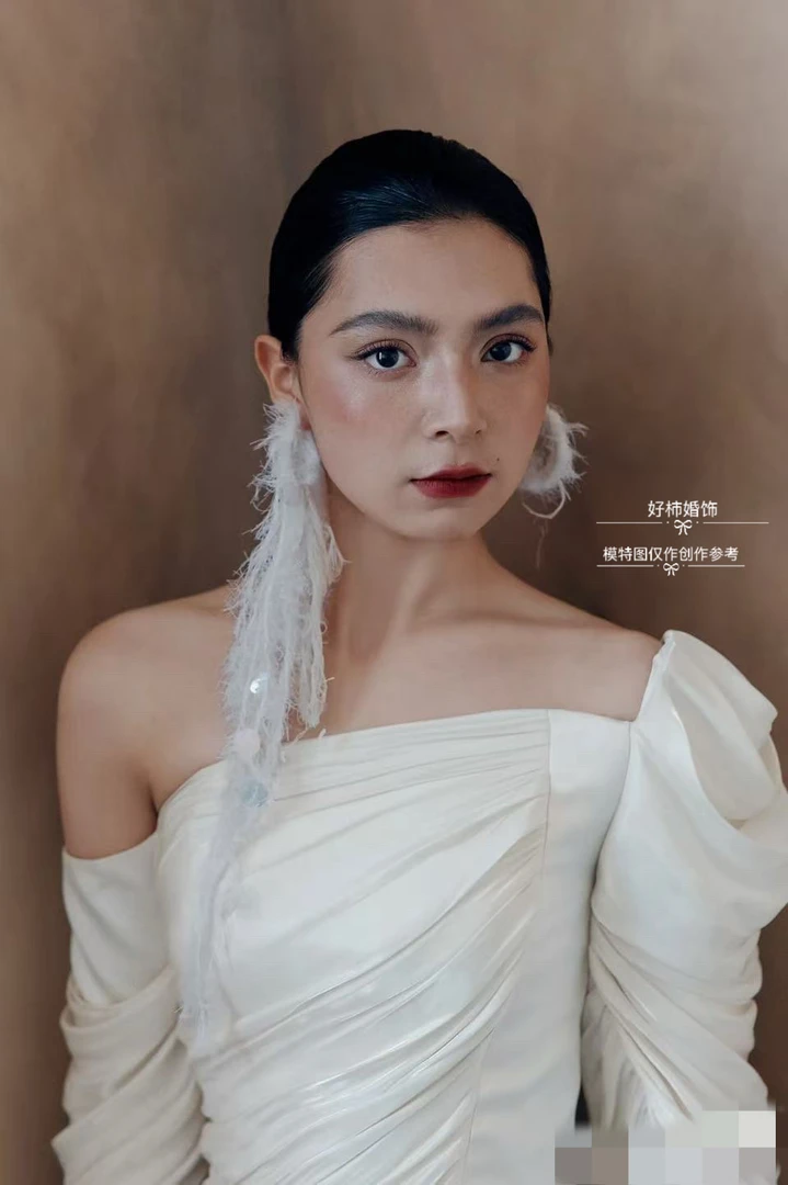 非金属锦纶耳饰 好柿｜368小众新娘手作耳饰晨袍礼服耳饰新娘耳环