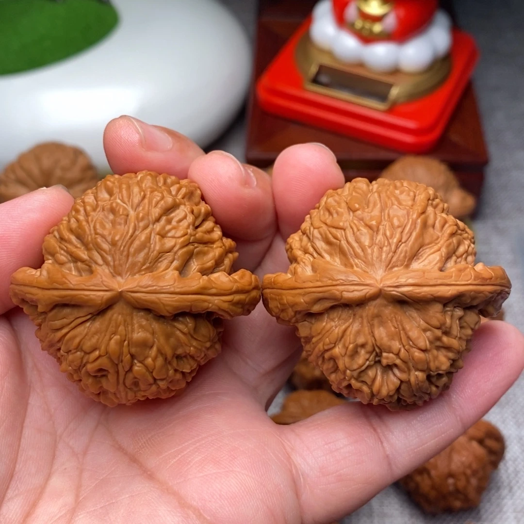 把件文玩核桃46精品绝配白狮子