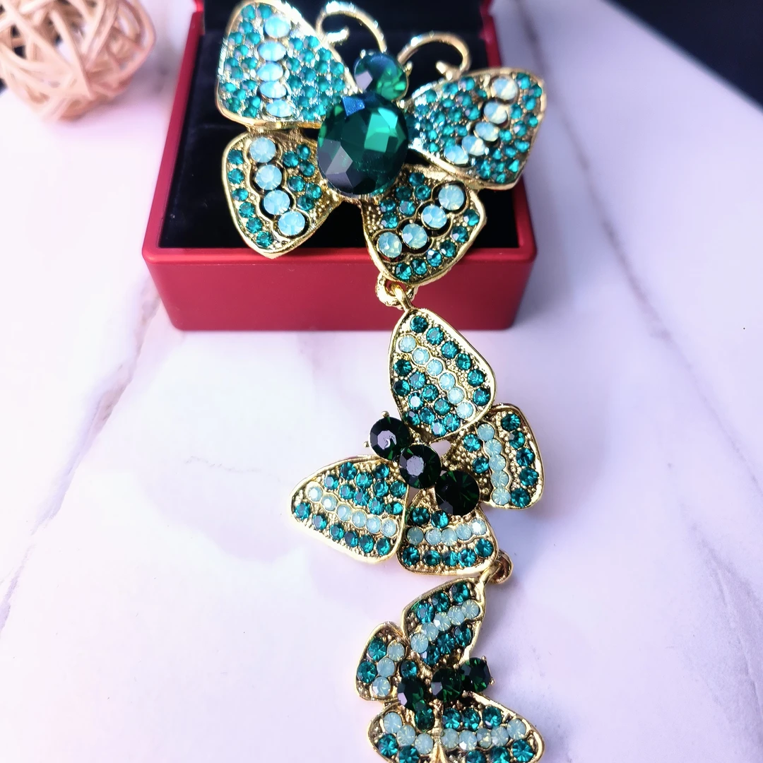 原创设计轻奢欧美拼色胸针蓝色饰品彩色胸花蝴蝶/蜻蜒/昆虫