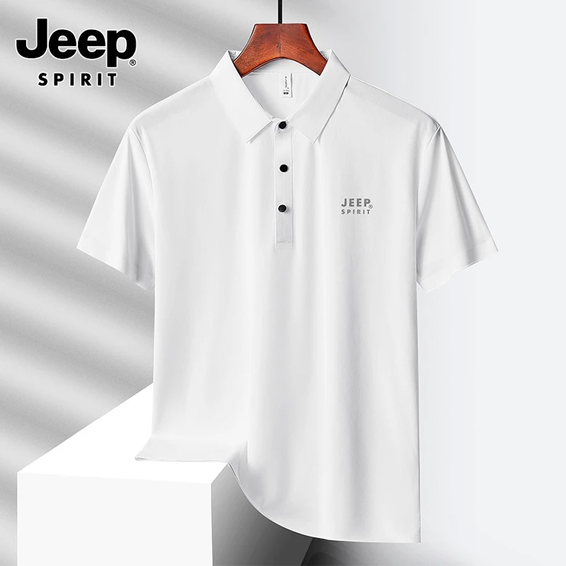 JEEPSPIRIT吉普商务百搭T恤男装夏季新款休闲t轻奢透气高品质短袖