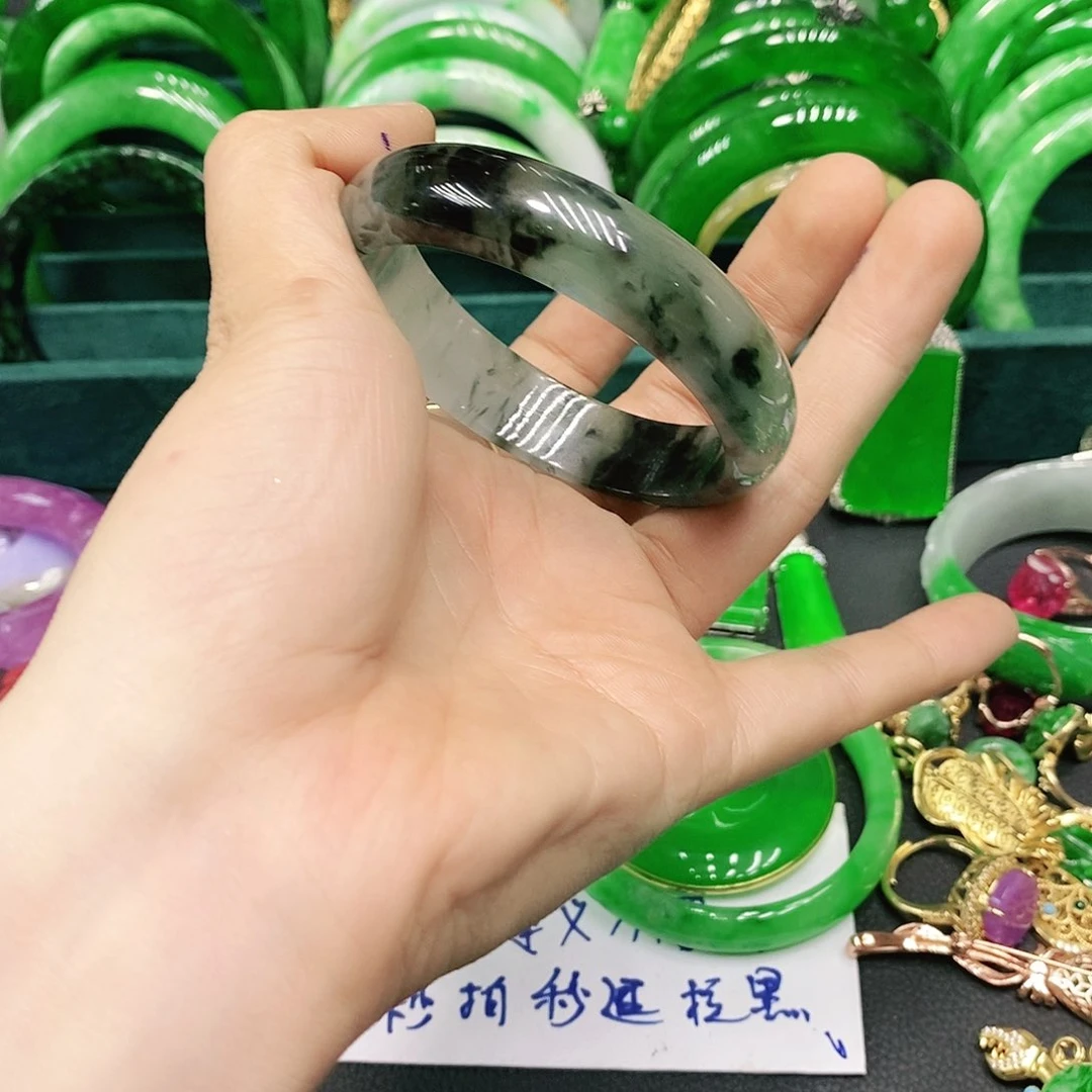 翡翠未镶嵌耳饰禾****）手镯