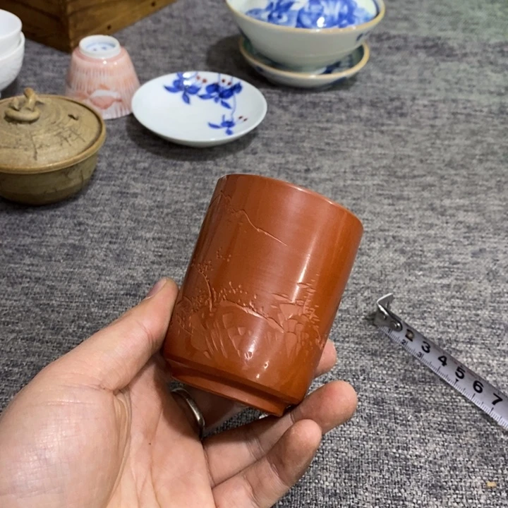 紫砂茶杯非常漂亮好看的花瓶