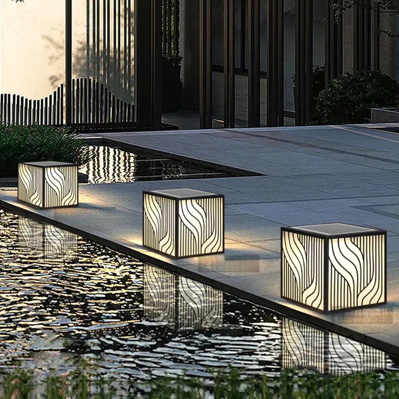 2023年新款柱头灯太阳能两用户外防水庭院围墙柱子灯别墅大门柱灯