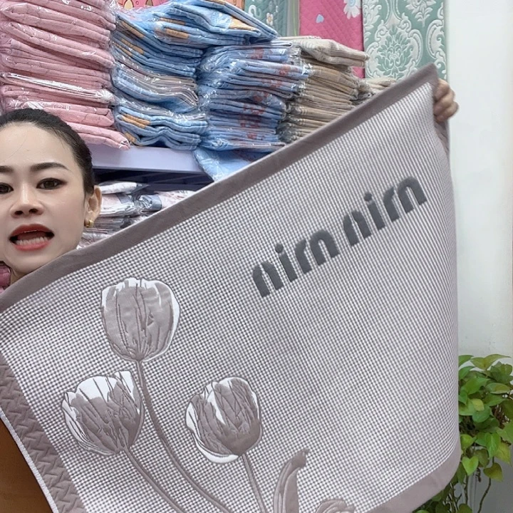 棉咖色郁金香纯棉