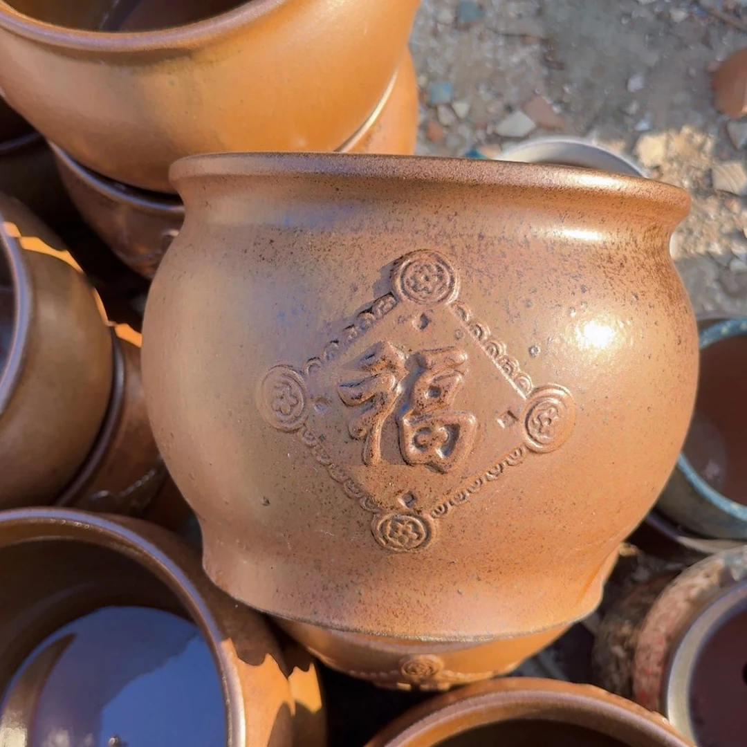 紫砂花盆口26高20（一个水缸福