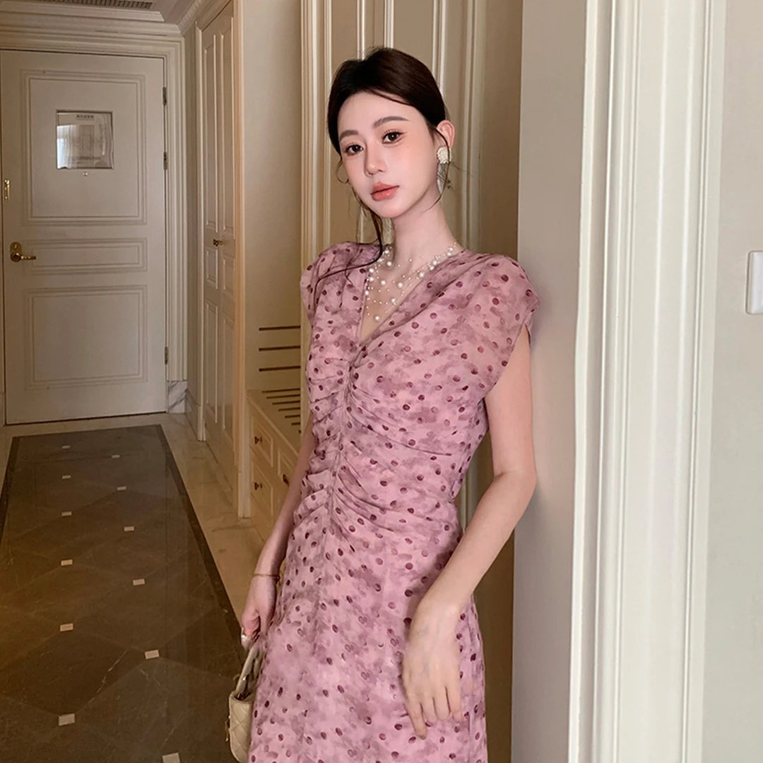 夏天巨好看裙子2025新款今年流行爆款法式气质度假波点连衣裙长裙